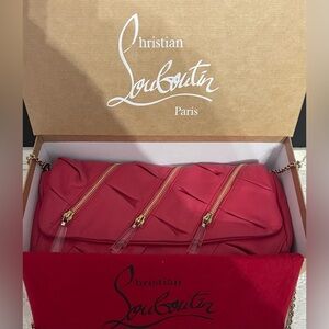 Rare Vintage Christian Louboutin Pink Shoulder Bag with zippers